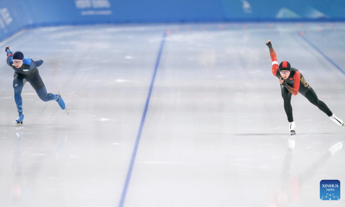 China's Yang Binyu wins speed skating women's 3000m at Harbin Asian Winter Games