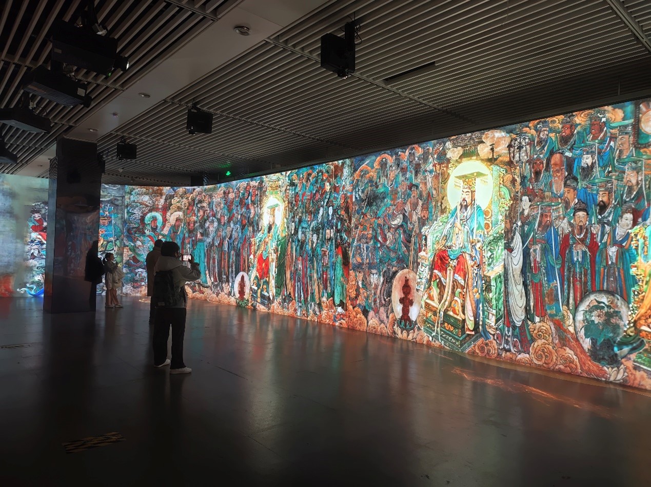 People attend The Glory Within Authenticity—Essential Cultural Relics and Digital Art Exhibition of Yongle Palace at the National Museum of Classic Books in Beijing on January 15, 2025. Photo: Chen Xi/GT