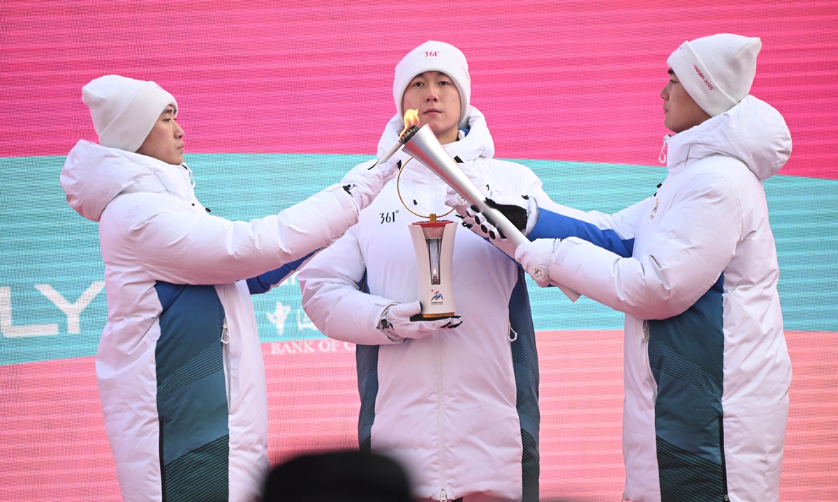 Ninth Asian Winter Games torch relay kicks off in Harbin; first event begins