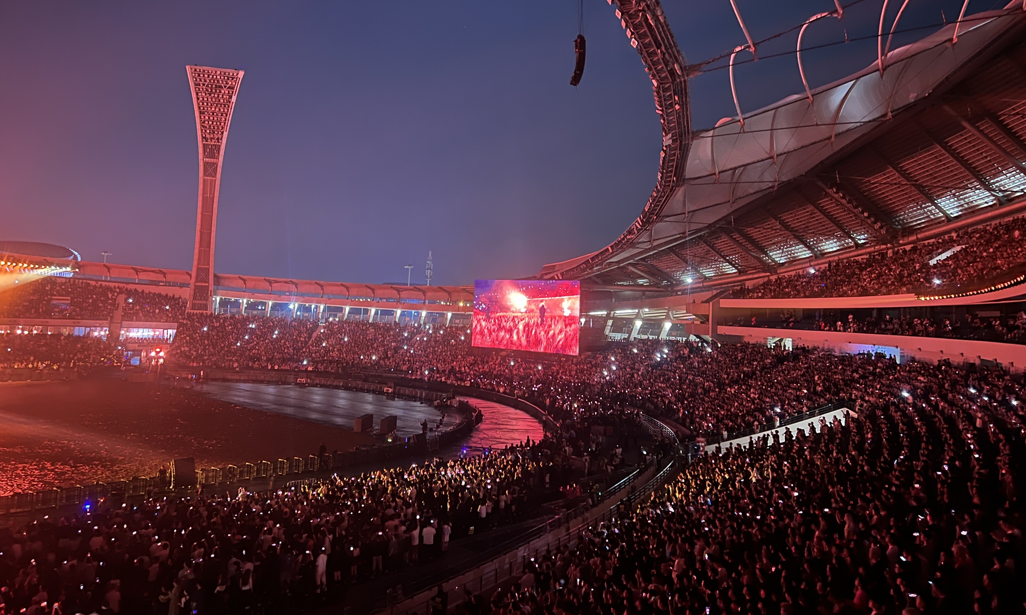 Kanye West performs at a world tour listening session in Haikou, South China's Hainan Province, on September 15, 2024. Photo: VCG