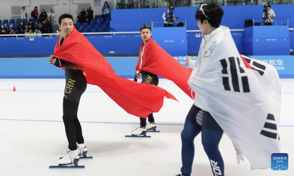 China's Ning Zhongyan wins speed skating men's 1000m gold at Asian Winter Games