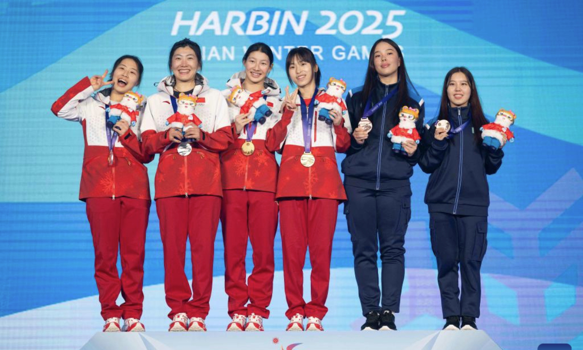 China wins freestyle skiing women's aerials synchro at Harbin Asian Winter Games