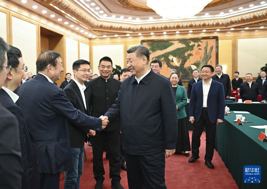 On February 17, 2025, he was general secretary of the Communist Party of China Central Committee, president of China and chairman of the Central Military Committee, and representatives of civil entrepreneurs in Beijing, the capital of China. In private companies, after hearing from representatives of private entrepreneurs, they gave important speeches. Photo: Xinhua