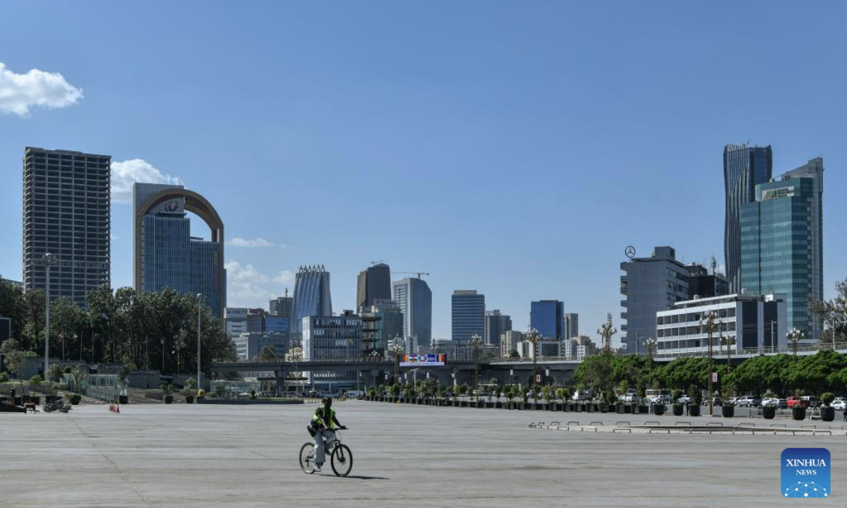 This photo taken on Feb. 16, 2025 shows a city view of Addis Ababa, Ethiopia.

Addis Ababa, the capital of Ethiopia and home to headquarters of the African Union, is surrounded by mountains, and boasts mild climate and rich cultural heritage. (Xinhua/Han Xu)