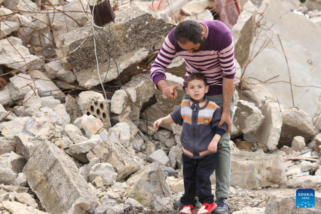 People return to destroyed homes in Wazzani, Lebanon