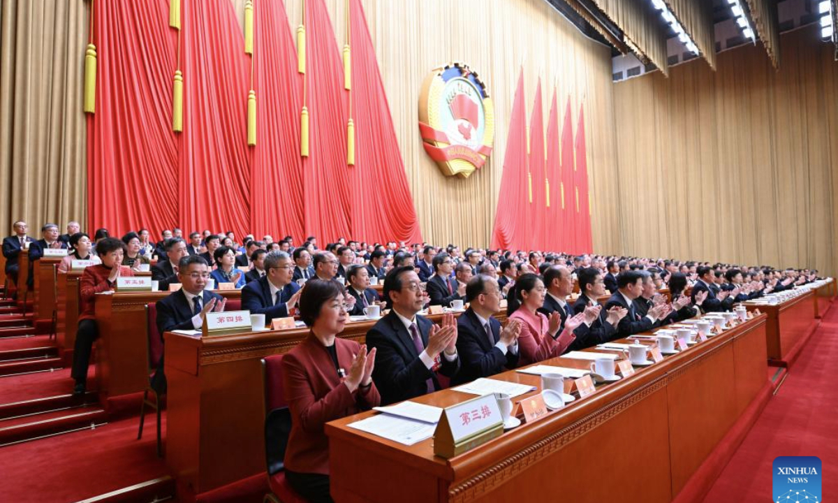 The opening meeting of the third session of the 14th National Committee of the Chinese People's Political Consultative Conference (CPPCC) is held at the Great Hall of the People in Beijing, capital of China, March 4, 2025. (Xinhua/Yan Yan)