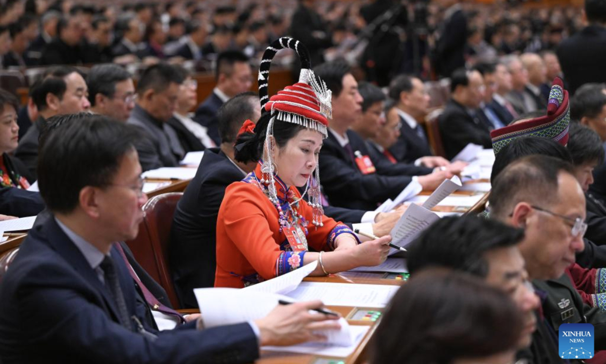 The opening meeting of the third session of the 14th National Committee of the Chinese People's Political Consultative Conference (CPPCC) is held at the Great Hall of the People in Beijing, capital of China, March 4, 2025. (Xinhua/Xie Huanchi)