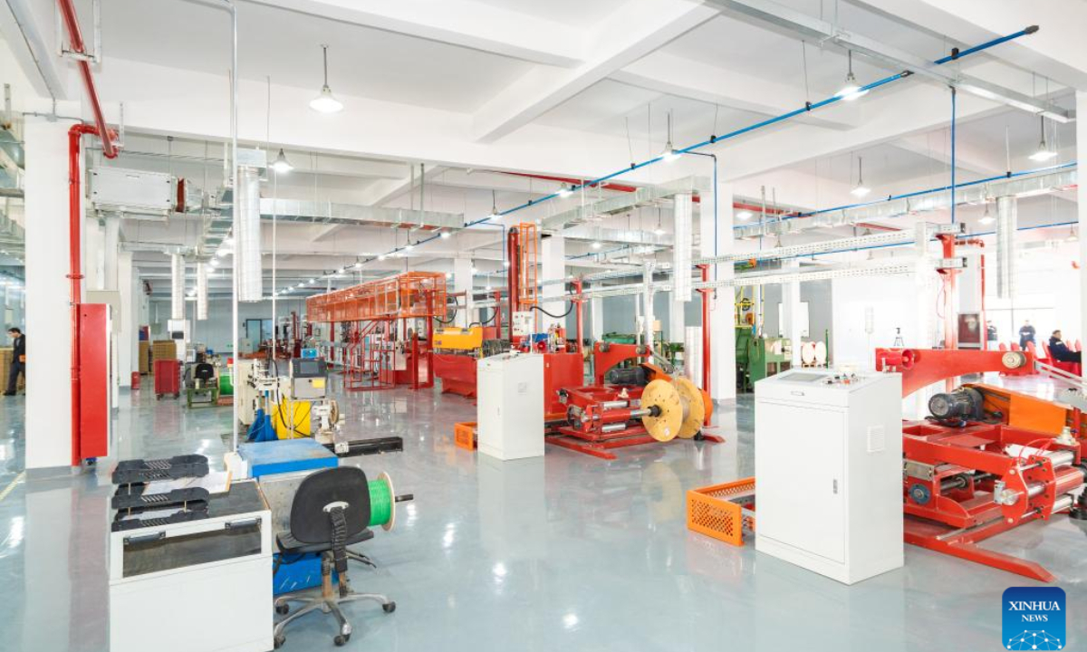 This photo shows the production workshop of Bartec Thermal Control and Safety System (PingHu) Co., Ltd. in Pinghu City, east China's Zhejiang Province, Jan. 17, 2025. (Pinghu Economic-Technological Development Zone/Handout via Xinhua)