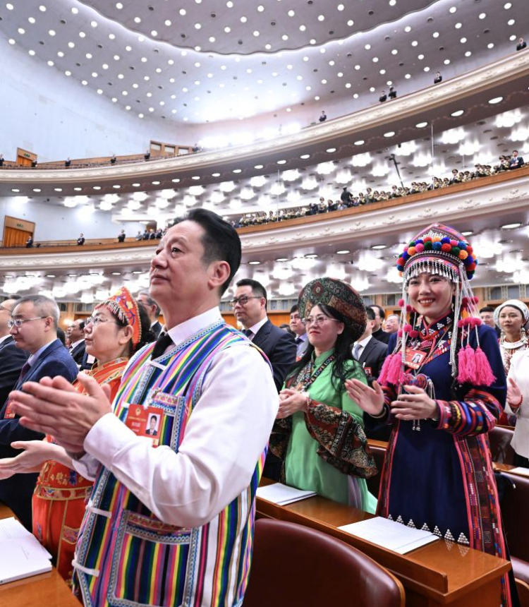 The opening meeting of the third session of the 14th National Committee of the Chinese People's Political Consultative Conference (CPPCC) is held at the Great Hall of the People in Beijing, capital of China, March 4, 2025. (Xinhua/Rao Aimin)