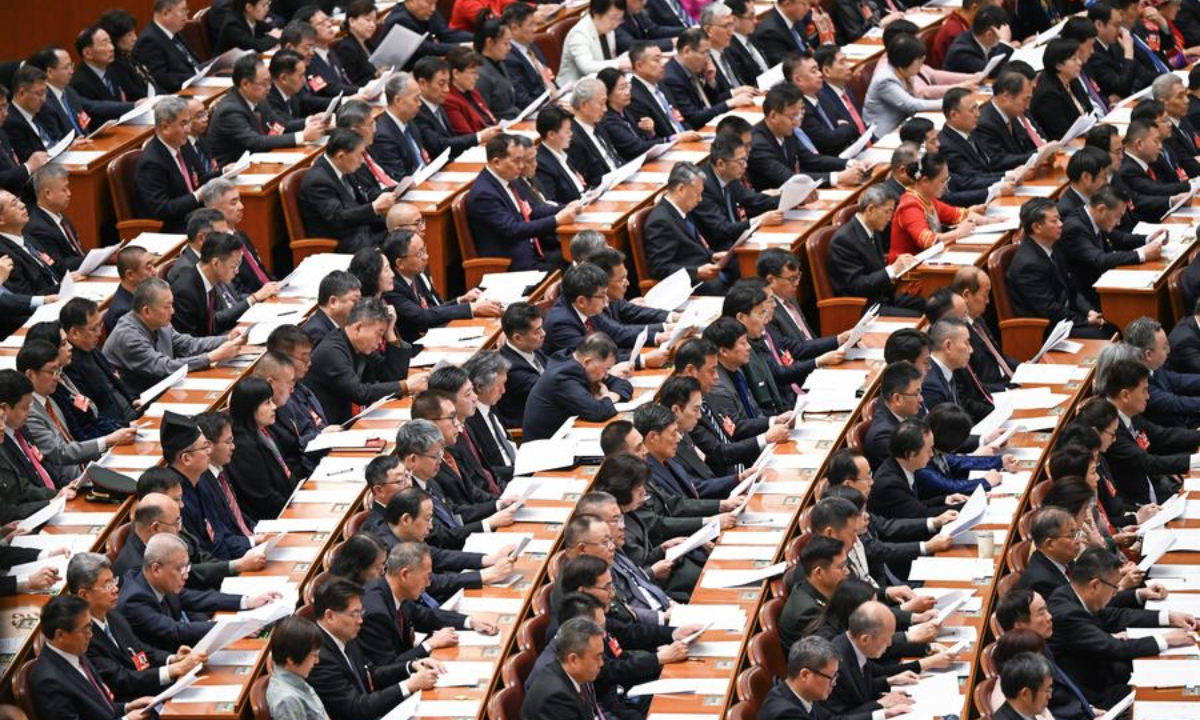 The opening meeting of the third session of the 14th National Committee of the Chinese People's Political Consultative Conference (CPPCC) is held at the Great Hall of the People in Beijing, capital of China, March 4, 2025. (Xinhua/Wang Jianhua)