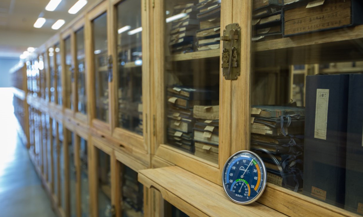 Ancient books at Fudan University Library. Photo: Courtesy of Fudan University Library