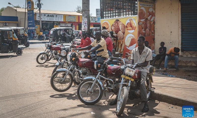 Motorcycle riders wait for passengers on the street in Juba, South Sudan, on Feb. 24, 2025. (Photo: Xinhua)