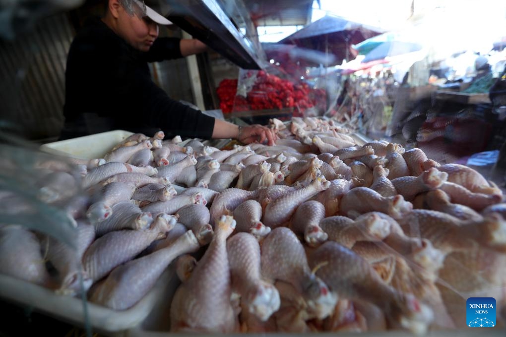 A butcher prepares for Ramadan in Beirut, Lebanon, on Feb. 27, 2025. (Photo: Xinhua)