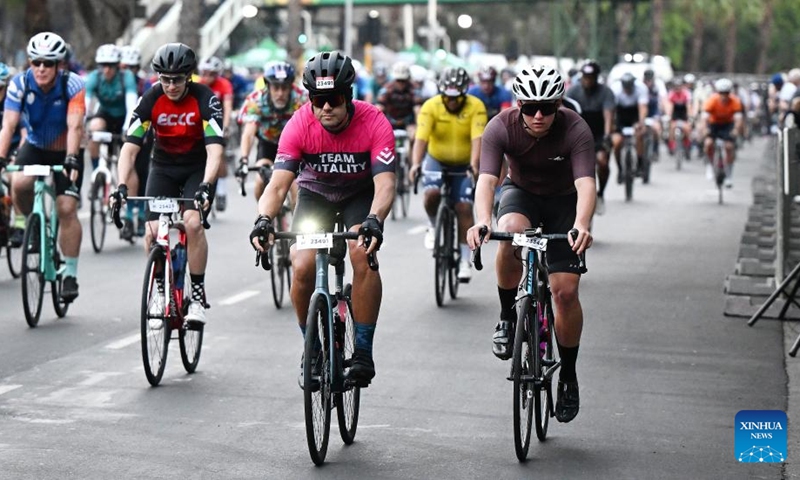 Cyclists take part in the 2025 Cape Town Cycle Tour in Cape Town, South Africa, March 9, 2025. Photo: Xinhua