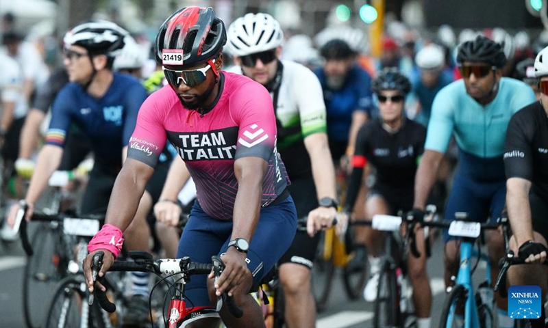 Cyclists take part in the 2025 Cape Town Cycle Tour in Cape Town, South Africa, March 9, 2025. Photo: Xinhua